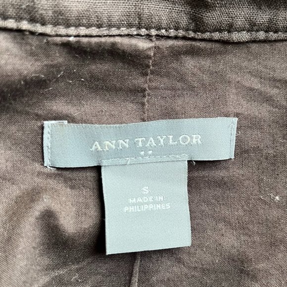 Ann Taylor Brown Linen Blend Jacket S - Picture 4 of 5